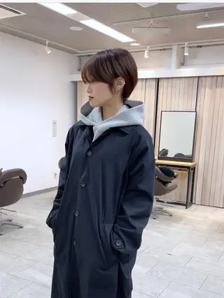 ショート neaf六本木所属・韓国風レイヤー ショート/犬塚 優介のヘアスタイル