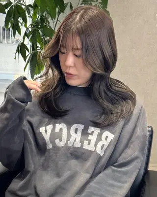 セミロング カラー ヘアアレンジ アンドウ ユウ/ レイヤーカット/韓国のヘアスタイル