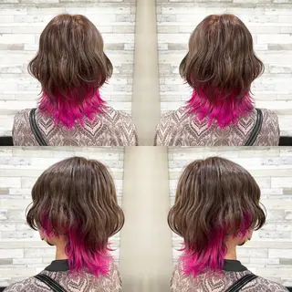 ショート カラー "PEPPU "所属・派手髪、ハイトーン ショートヘアShinのヘアスタイル