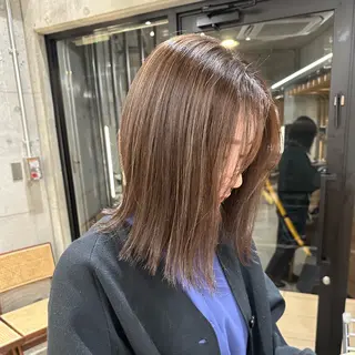ミディアム カラー はら しおりのヘアスタイル