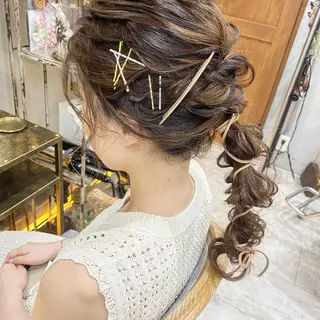 ロング まつパ・ヘアセット ♡Chinami♡のマツエク・マツパデザイン