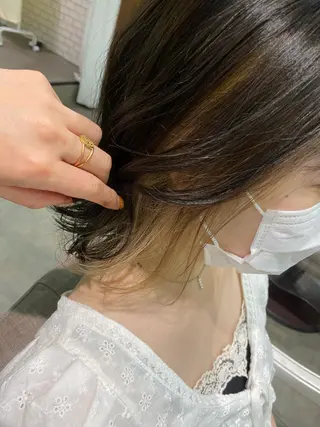 セミロング カラー ヘアアレンジ 指名支持率NO.1 スタイリストのヘアスタイル