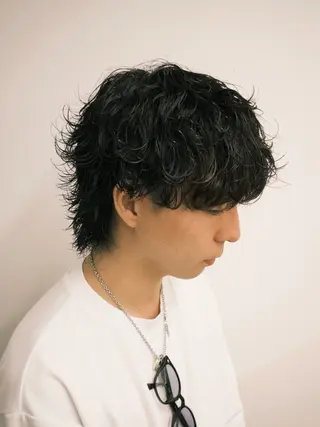 ミディアム パーマ メンズ 🏁メンズパーマ/ RYOYAのヘアスタイル