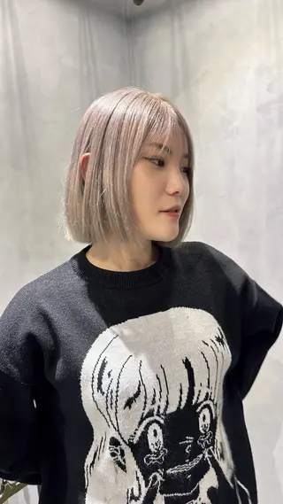 ミディアム カラー 西川 来夏のヘアスタイル