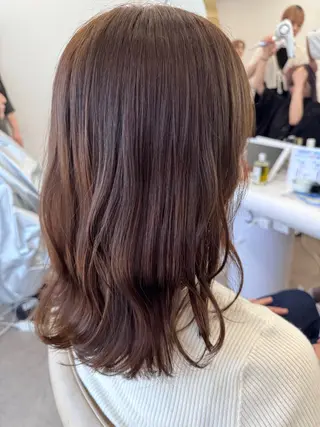 セミロング 透明感カラー🫧⌇ 青🫐🩵のヘアスタイル