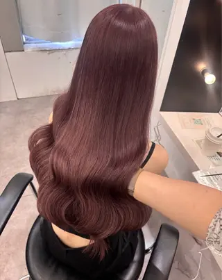 ロング mio♡ 梅田美容師暖色カラーのヘアスタイル