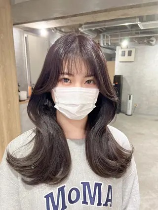 ロング カラー 韓国レイヤー/ 顔周り💕田中将吾のヘアスタイル