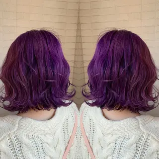 ミディアム カラー 髪質改善 頭身浴/ 中田のヘアスタイル