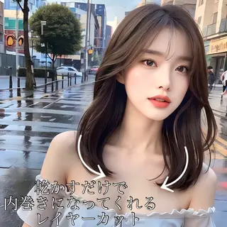 セミロング 映える顔まわり/前髪 特化 💗 ユキマのヘアスタイル