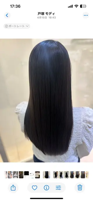 ロング パーマ 艶質改善/縮毛矯正 ササキナツミのヘアスタイル