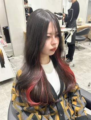ロング カラー Lien by kiitos所属・韓国ヘア×レイヤー カット/上田丈也のヘアスタイル