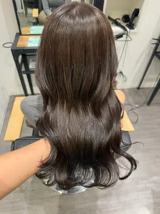 セミロング カラー 上田 紗也のヘアスタイル