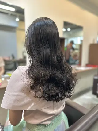 ロング カラー パーマ 縮毛矯正✨ 透明感カラー✨山下のヘアスタイル