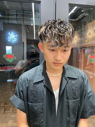 ミディアム パーマ メンズ FM【エフエム】HAVANA所属・💈圧倒的メンズ特化 明大前美容師💈のヘアスタイル