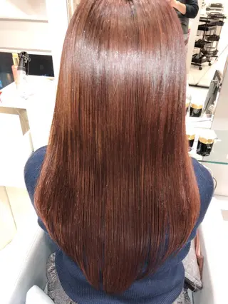 ロング カラー 縮毛矯正/髪質改善/ ブリーチ/東陽町✨のヘアスタイル