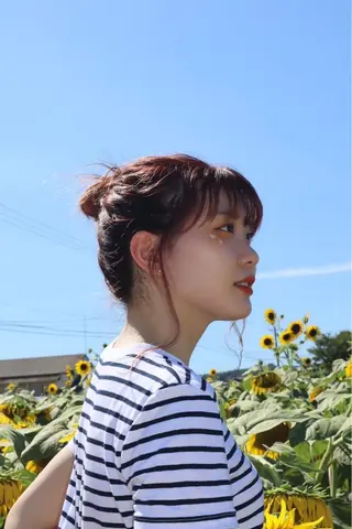 ミディアム 本田 聖のヘアスタイル