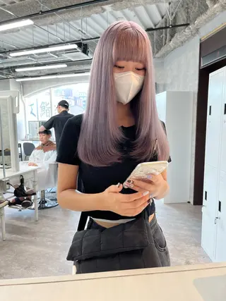 ロング カラー ハイトーン/レイヤー 💜Akaneのヘアスタイル