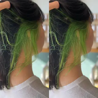 セミロング カラー Snaly カラー特化ページのヘアスタイル