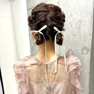 ミディアム ヘアアレンジ Miyu🎀レイヤー ／透明感カラー🪽のヘアスタイル