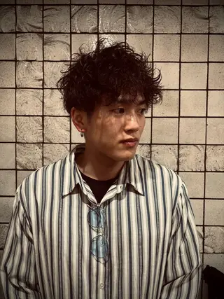 ショート パーマ メンズ ヒロ銀座 miu 7/1から新宿店のヘアスタイル