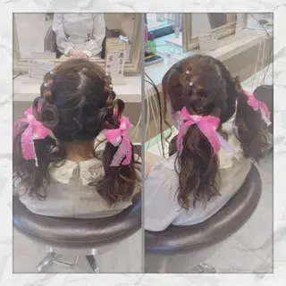 セミロング ヘアアレンジ ヘアセット/着付け 𓇼 松本 夏美𓇼のヘアスタイル