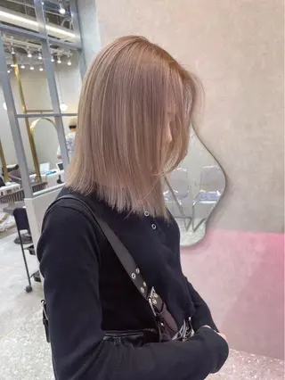 ミディアム カラー ダブルカラー 韓国ヘアKYONのヘアスタイル