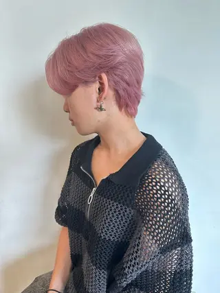 ショート カラー メンズ ✨艶ブリーチカラー ✨四ノ宮裕己のヘアスタイル