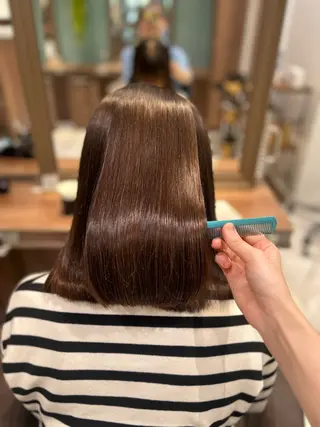 ミディアム パーマ リノ🇰🇷韓国ヘア /うる艶カラー🫧‪のヘアスタイル