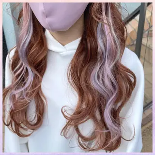 ロング カラー パーマ ヘアアレンジ 八巻 晴香のヘアスタイル