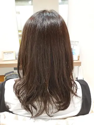 セミロング カラー えんどう みほのヘアスタイル