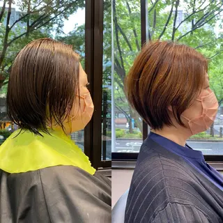 ショート カラー ❣️韓国レイヤー ❣️渡部晃輝のヘアスタイル