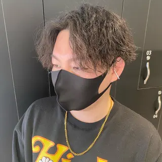 ミディアム パーマ ヘアアレンジ メンズ Rene'所属・💖当日予約⭕️ 💖純也のヘアスタイル