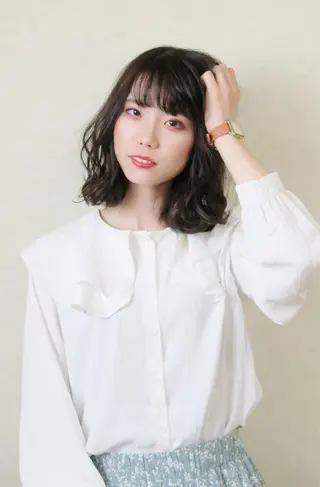 ミディアム ブルーム yukiのヘアスタイル