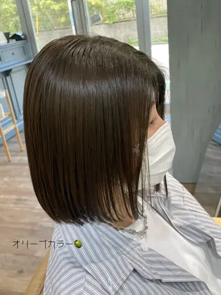 ミディアム カラー 透明感/暖色/艶感 💍TAMA💍のヘアスタイル