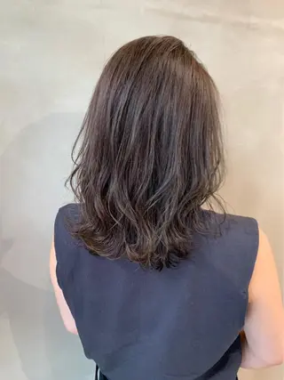 ミディアム カラー パーマ 酸性縮毛矯正のプロ 杉山玲介のヘアスタイル