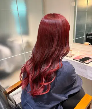 ロング カラー [渋谷ブリーチ] 玲弥のヘアスタイル