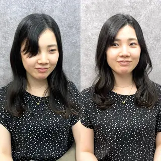 セミロング カラー cocoa船橋所属・船橋レイヤーカット 川緑　一吹のヘアスタイル