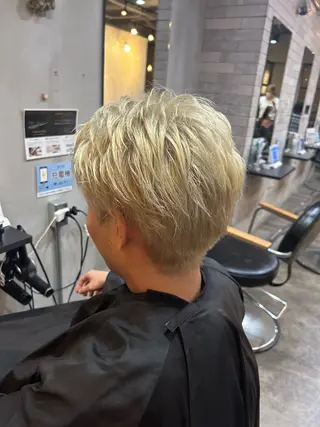 メンズ lafith hair noa上新庄所属・かじももな｜パーマ ｜透明感カラー🤍のヘアスタイル