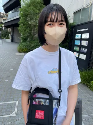 ショート カラー パーマ キッズ ネイル マツエク・マツパ パーマ/透明感カラー /ボブ/吉田一生のヘアスタイル