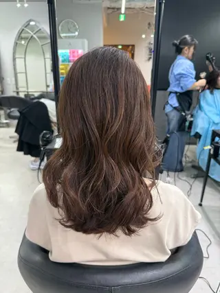 ミディアム カラー ヘアアレンジ レディースカット無料 🎀yuikaのヘアスタイル