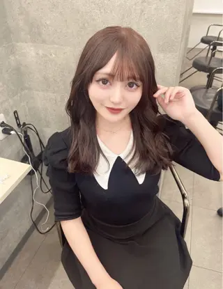 ロング カラー 新宿ダブルカラー のりのヘアスタイル