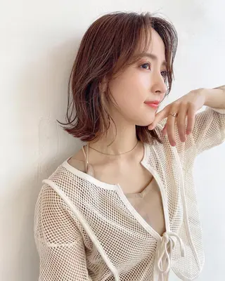ミディアム 鎌倉 彩のヘアスタイル