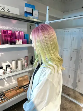 セミロング カラー ✅ケアブリーチ✅ トヨオカ ノブヒデのヘアスタイル