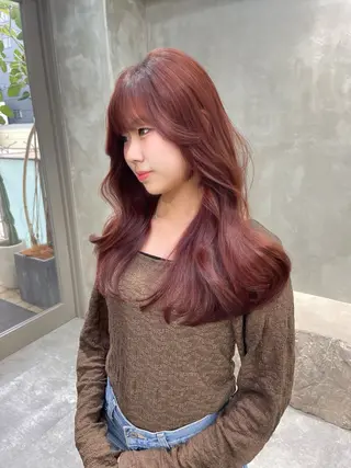 セミロング カラー the path shogo🌻のヘアスタイル