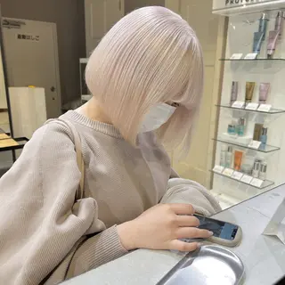 ショート カラー レイヤーカット/ボブ 韓国ヘア🪄REN.のヘアスタイル