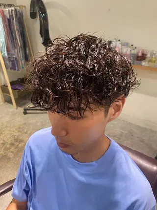 パーマ メンズ パーマ特化/フェザー パーマシャドウ/真生のヘアスタイル