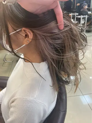セミロング カラー haf店長 ✂︎タカハシレン✂︎のヘアスタイル