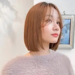 ショート カラー 縮毛矯正/韓国ヘア /レイヤー🎀ミズキのヘアスタイル