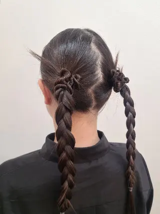 ロング ヘアアレンジ yolo.所属・夜特化型ヘアサロン 𓃱yolo.タナベのヘアスタイル