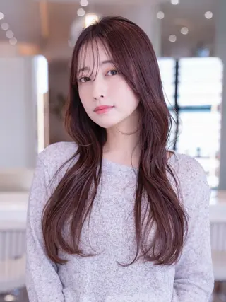 ロング KOKI/ボブ/顔ま わりレイヤー/新宿のヘアスタイル